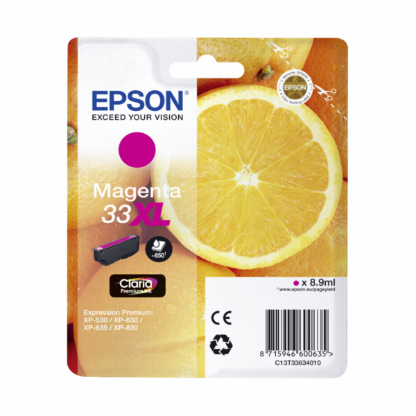 Tusz Epson Tusz Singlepack 33XL Claria Premium (C13T33634012)