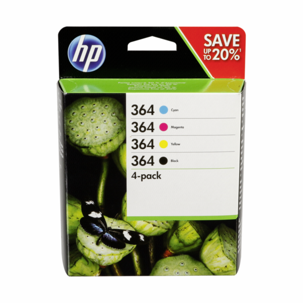 HP N9J73AE Combo 4-Pack Bk/C/M/Y No. 364