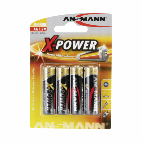 1x4 Ansmann Alkaline Mignon AA X-Power