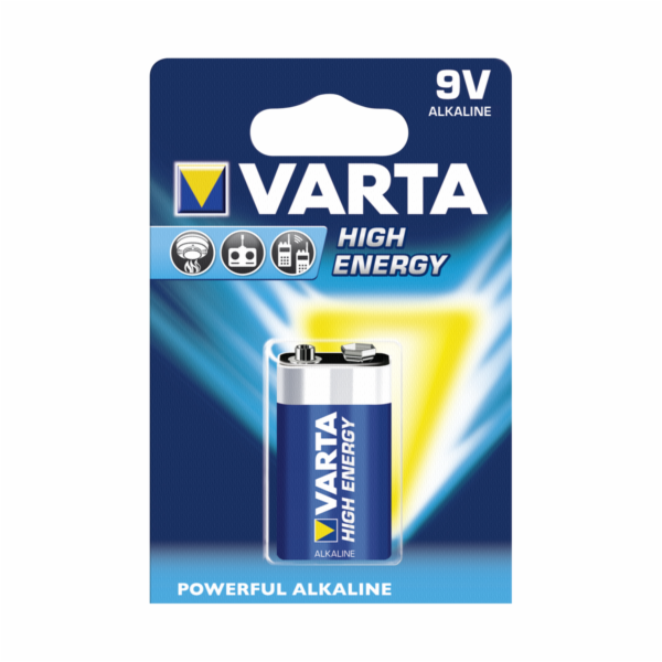 50x1 Varta High Energy 9V block 6 LR 61 PU master box