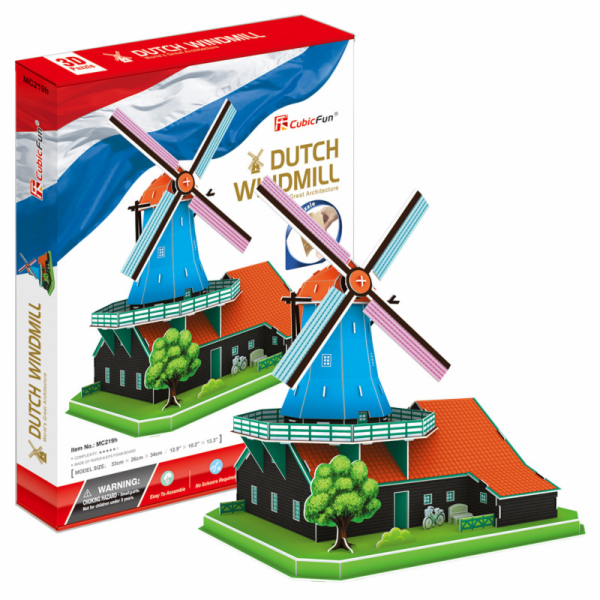 Puzzle 3D Wiatrak Holenderski Zestaw XL