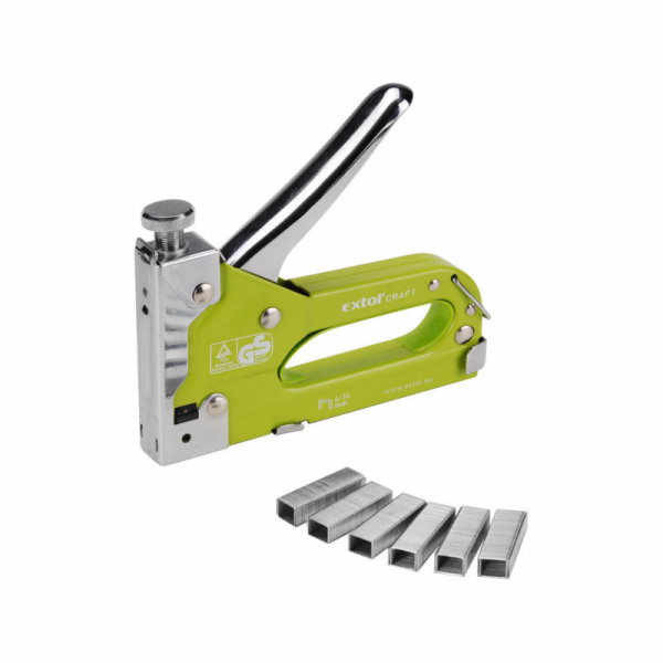 Pistole sponkovací, 4-14mm, možnost nastavení síly úderu EXTOL-CRAFT