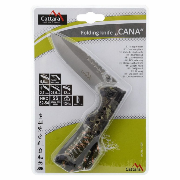 Nůž Cattara CANA zavírací s pojistkou 21,6 cm