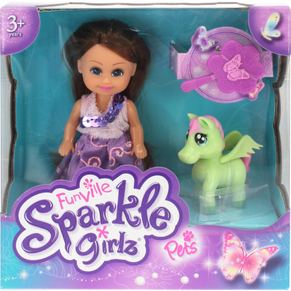 Mini panenka Sparkle Girlz se zvířátkem