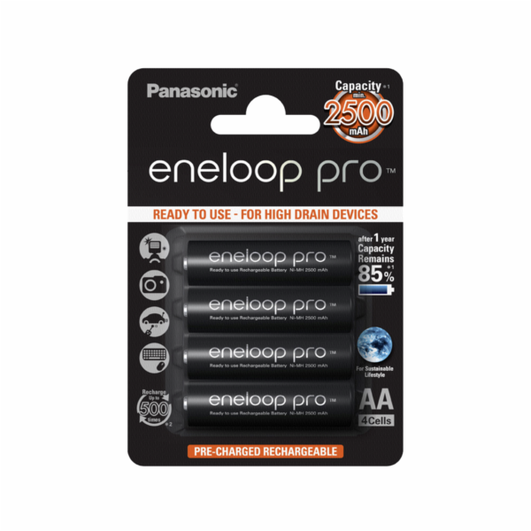 1x4 Panasonic Eneloop Pro Mignon AA 2500 mAh