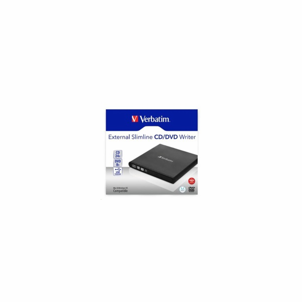 VERBATIM externí mechanika DVD-RW Rewriter USB 2.0 Black + NERO