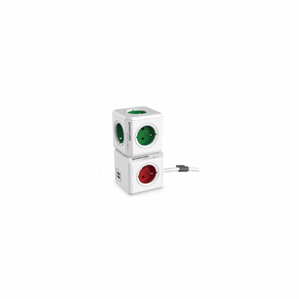 Allocacoc 2402RD/FREUPC power extension 1.5 m 4 AC outlet(s) Indoor Red White