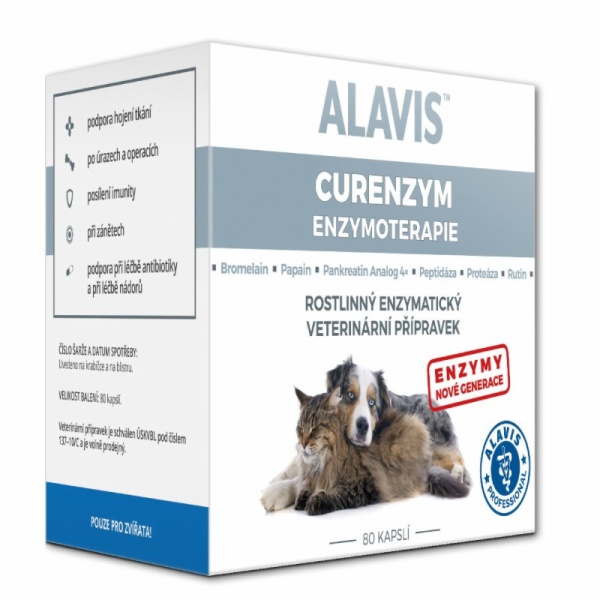 ALAVIS Curenzym podporující hojení 80 kapslí