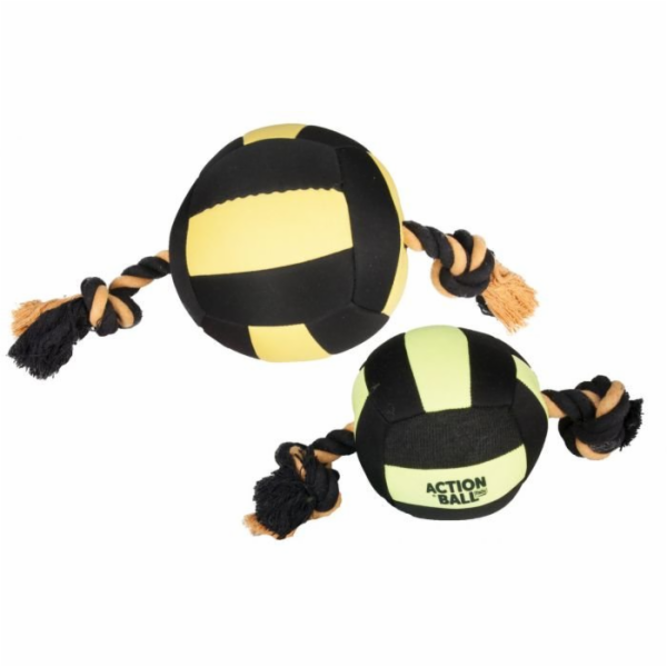 Karlie hračka akční balón, černý/žlutý, 18cm