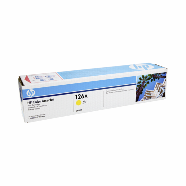 HP 126A Yellow LJ Toner Cart, CE312A (1,000 pages)