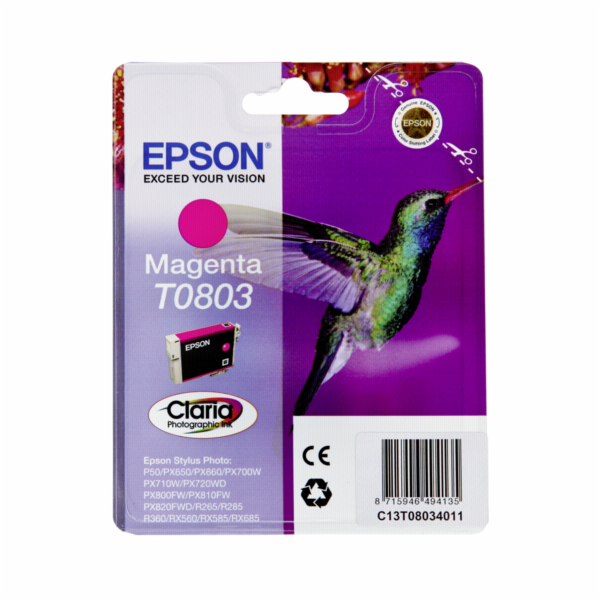 Epson T0803 Tinte Kolibri, Single, Sta., magenta