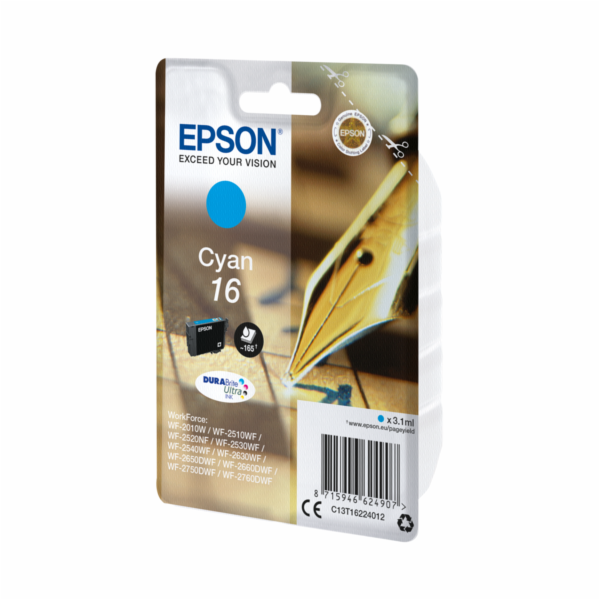 EPSON ink bar Singlepack ""Pero"" Cyan 16 DURABrite Ultra Ink