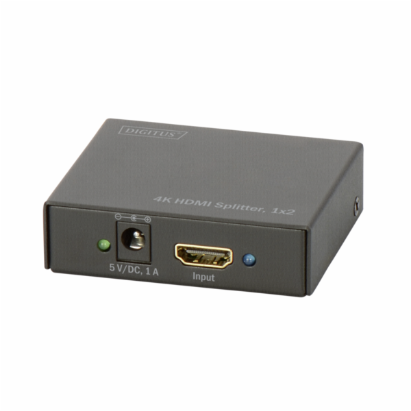 Digitus 4K HDMI Rozbočovač 1x2,, podporuje audio, DSD audio, HD Audio, černý