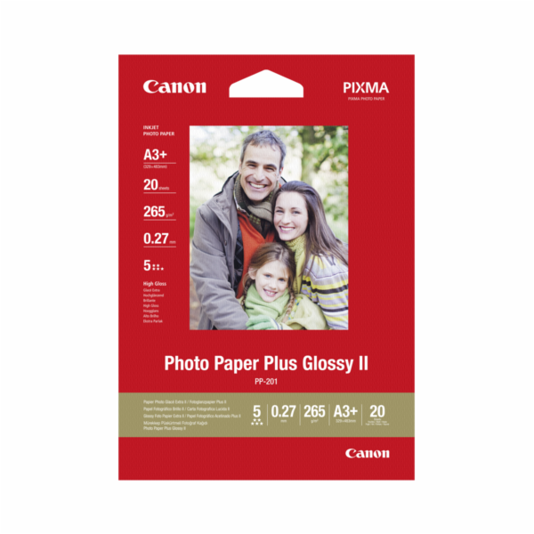 Canon PP-201 A 3+ 20 listu 275 g foto papir Plus Glossy II