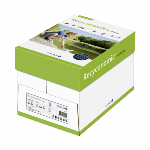 5x 500 listu Recyconomic Pure bila ISO 90 A 4 80 g (Karton)