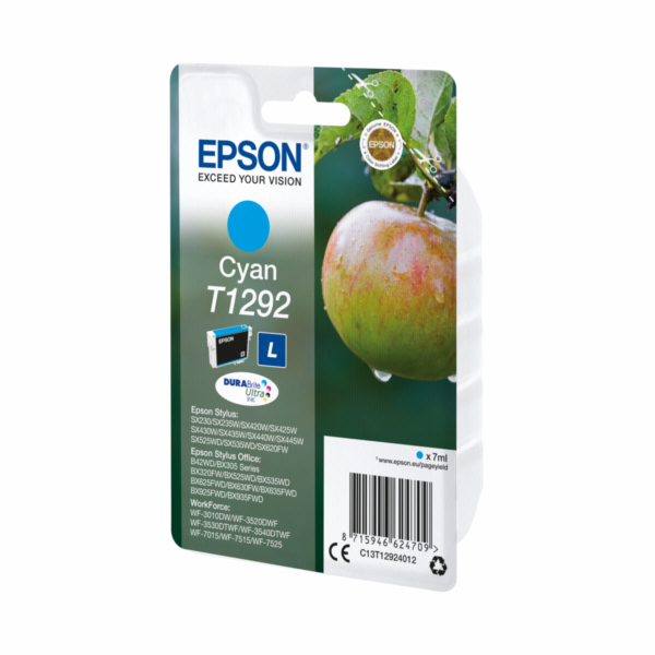 EPSON ink bar Singlepack "Jablko" Cyan T1292 DURABrite Ultra Ink (7 ml)