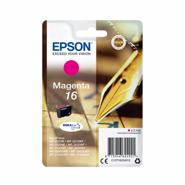 EPSON ink bar Singlepack ""Pero"" Magenta 16 DURABrite Ultra Ink