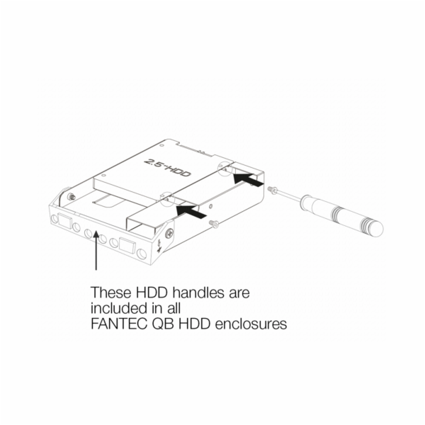 FANTEC QB-Bracket 25 rámecek k zabudování pro 2,5 SSDs/HDDs
