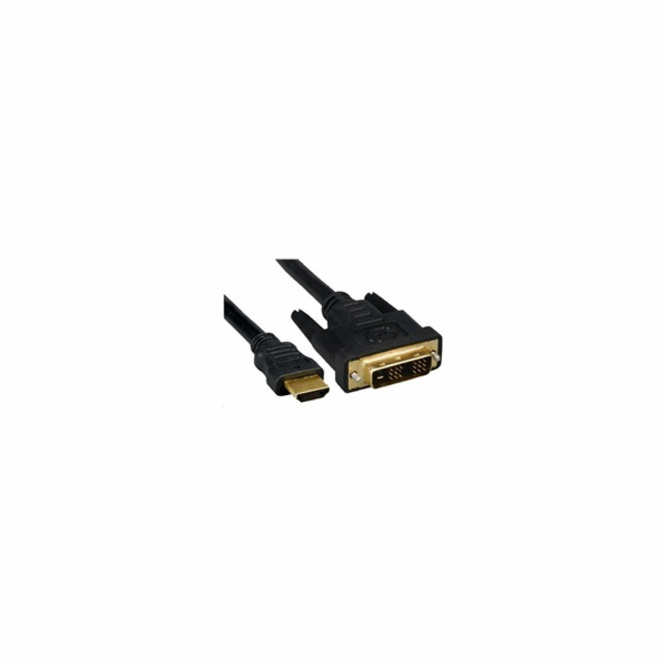 PREMIUMCORD Kabel HDMI - DVI-D 1m (M/M, zlacené kontakty, stíněný)