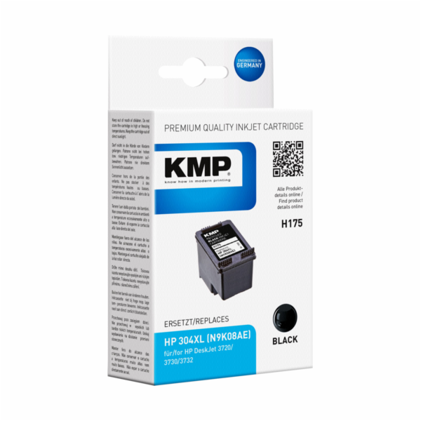 KMP H175BX cartridge cerna kompatibel s HP N9K08AE 304 XL