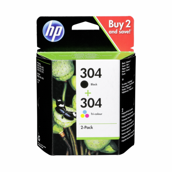 HP 304 Ink Cartridge Combo 2-Pack (120 / 100 pages)