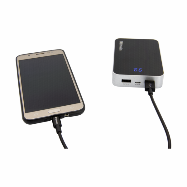 Verbatim Micro USB Cable Sync & Charge 30cm cerna