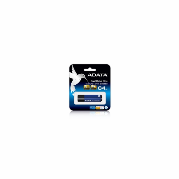 ADATA Flash Disk 64GB USB 3.0 Superior S102 Pro, hliníkový, modrý (R: 100MB / W: 50MB)