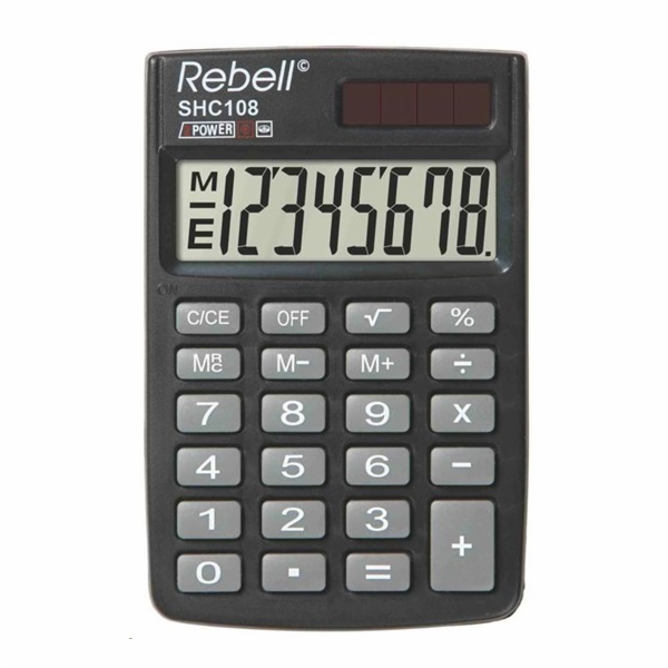 REBELL kalkulačka - SHC108 - černá