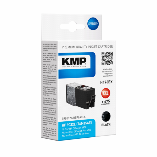KMP H176BX cartridge cerna kompatibil. s HP T6M15AE 903XXL