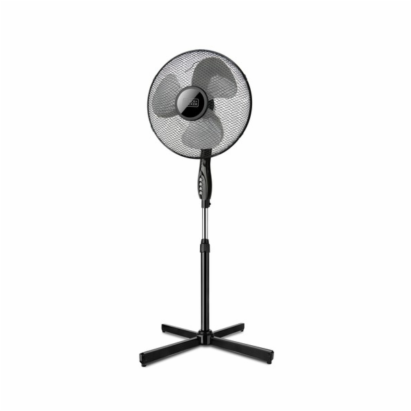 Stojanový ventilátor Black+Decker, BXEFP41E, černý, průměr 40 cm, oscilace, 3 listy vrtule, 40 W