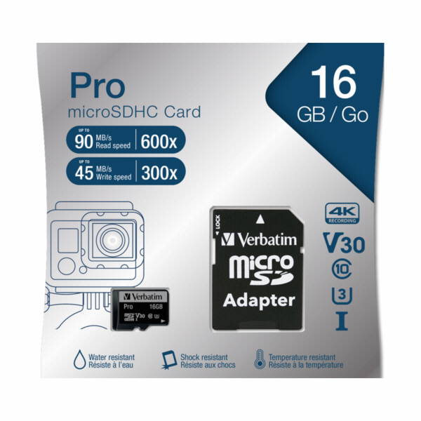 VERBATIM 44082 microSDHC 16GB cl10 adapt