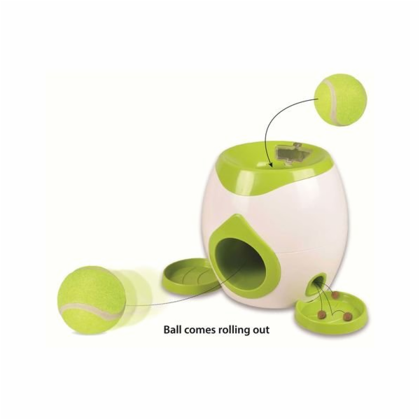 Flamingo Interaktivní hračka na pamlsky s tenisovým míčkem pro psy 29 x 19 x 18 cm