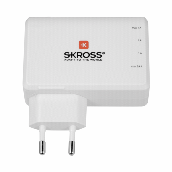 SKROSS Euro USB nabíjecí adaptér, 4800mA, 4x USB výstup