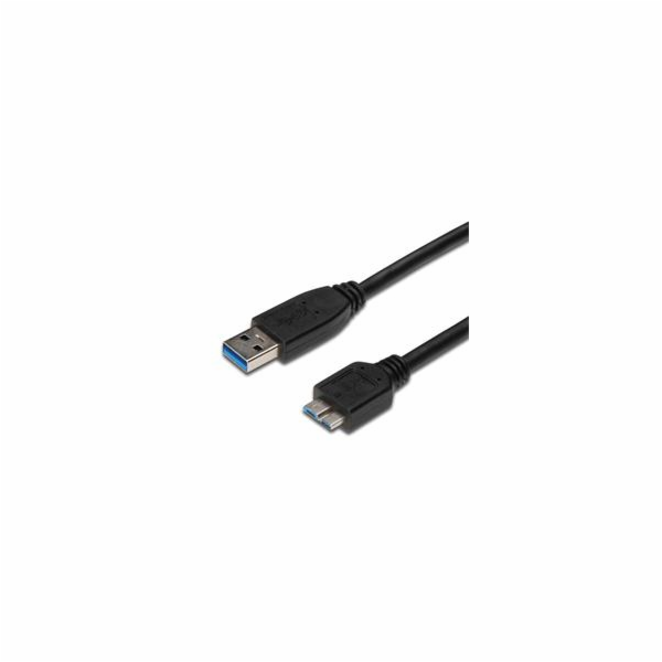 Kabel microUSB 3.0 5Gbps USB A - microUSB B MM 3m černý