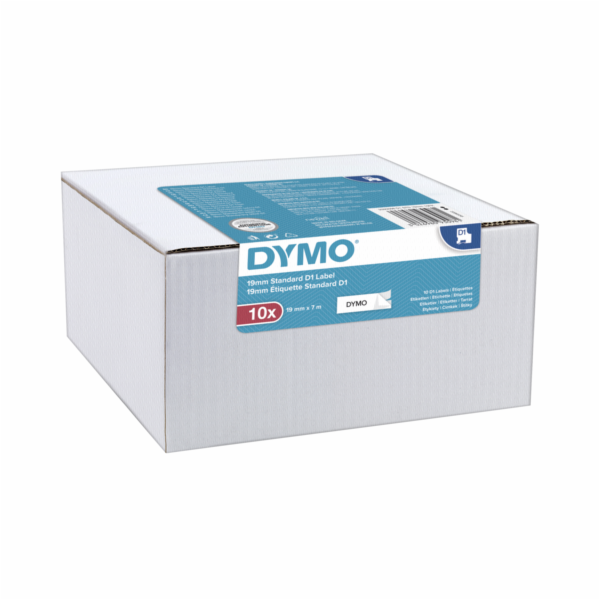 Dymo D1 ORIGINAL Schriftband VORTEILSPACK, schwarz auf weiß, 19mm x 7m