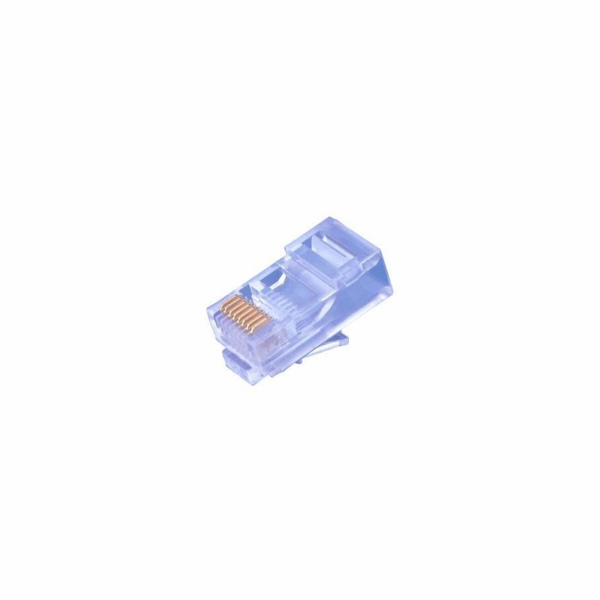 Konektor UTP RJ45 (8p8c), Cat5E, 50µm, drát - 100 ks