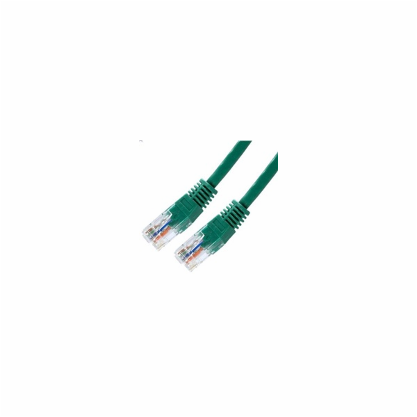 Patch kabel Cat5E, UTP - 0,25m, zelený