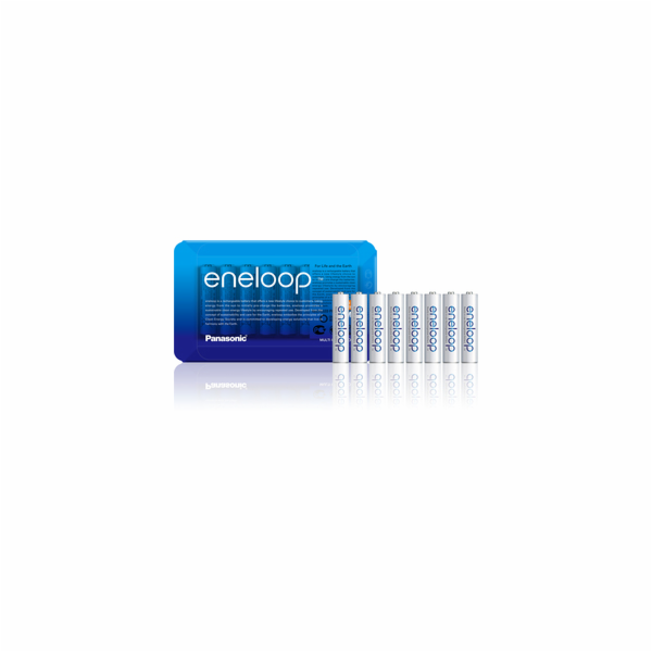1x8 Panasonic Eneloop Micro AAA 750 mAh Storage Case