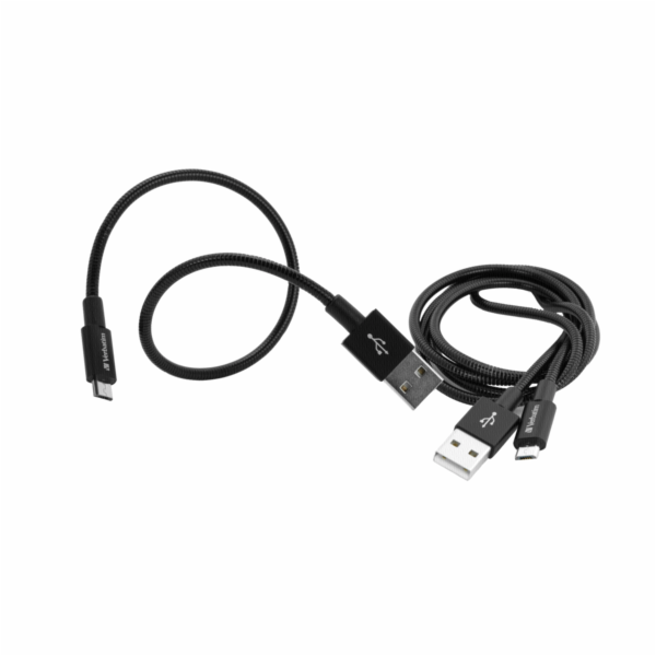 Verbatim Micro USB Cable Sync & Charge 100cm cerna + 30 cm cerna