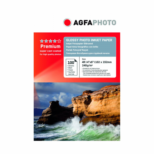AgfaPhoto Premium Photo leskly papir 240 g 10x15 cm 100 listu