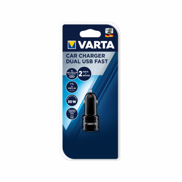 Varta Car Charger Dual USB Fast typ C PD & USB A