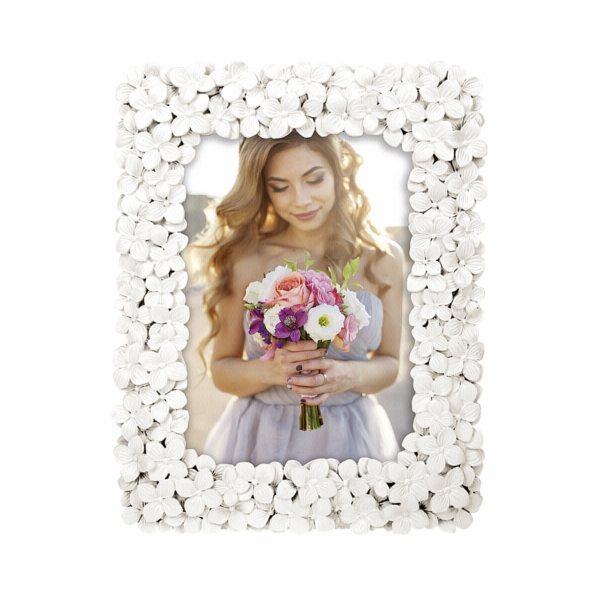 ZEP rámecek design kvetiny 15x20 portrétový bílý EE9468