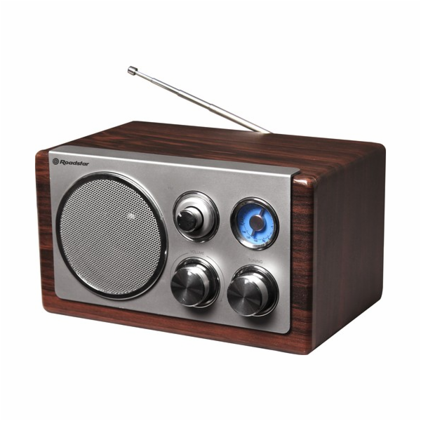 Rádio Roadstar, HRA-1245N/WD, dřevěné, retro, FM, 16 W