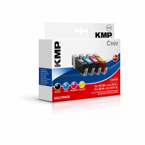 KMP C90V vyhodne baleni kompatib. s CLI-551 BK/C/M/Y