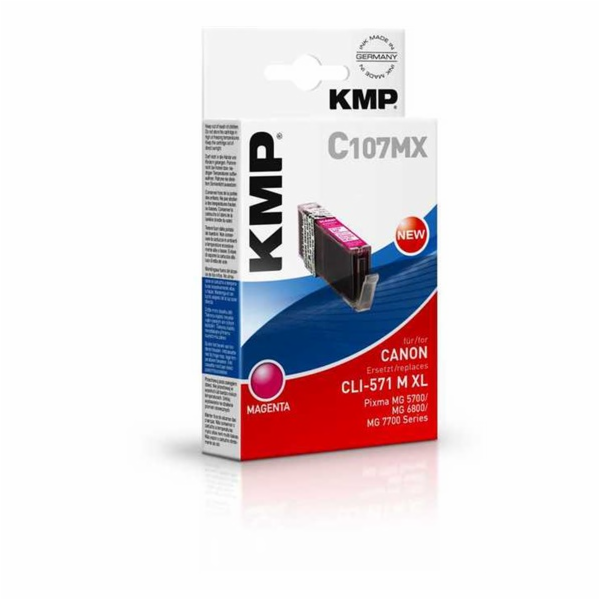 KMP C107MX cartridge cervena komp. s Canon CLI-571 XL M