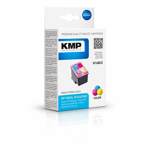 KMP H168CX cartridge barevna kompatibilni s HP F6U67AE