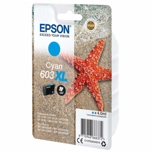 Epson C13T03A24010 - originální EPSON ink bar Singlepack "Hvězdice" Cyan 603XL Ink