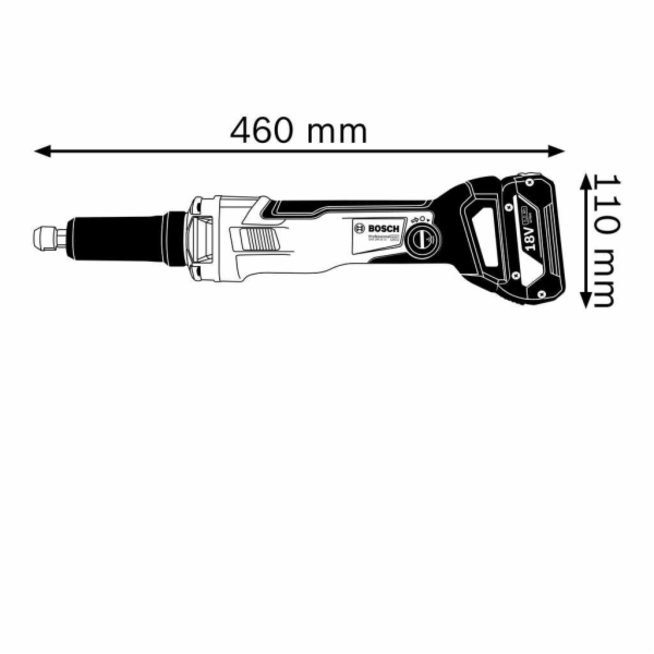 Bosch GGS 18 V-23 PLC aku prímá bruska