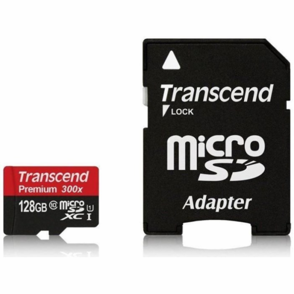 Transcend microSDXC 128GB Class 10 UHS-I 400x + SD adapter