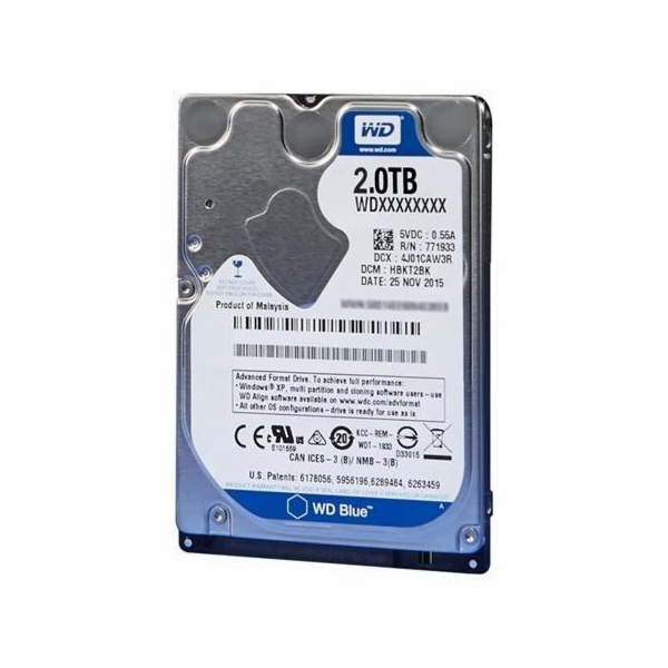 WD 2TB, 2,5", SATAIII, WD20SPZX